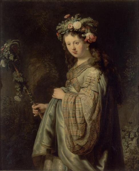 Saskia Dressed As Flora by Rembrandt Van Rijn
