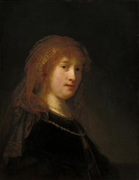 Saskia Van Uylenburgh, Wife Of The Artist by Rembrandt Van Rijn