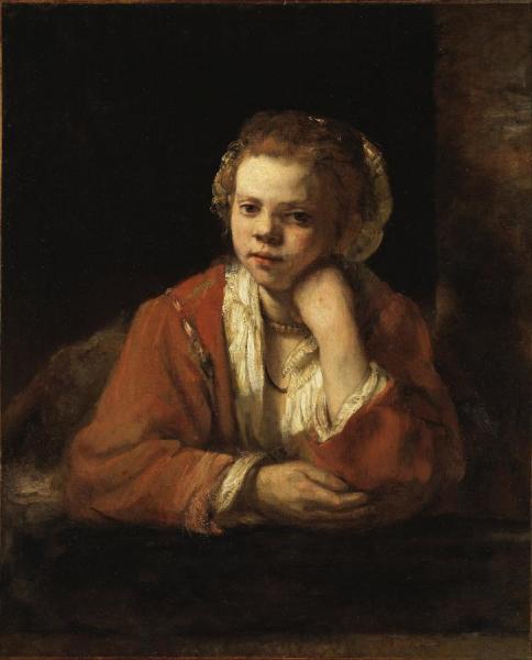 The Kitchen Maid(young Woman At A Window) by Rembrandt Van Rijn