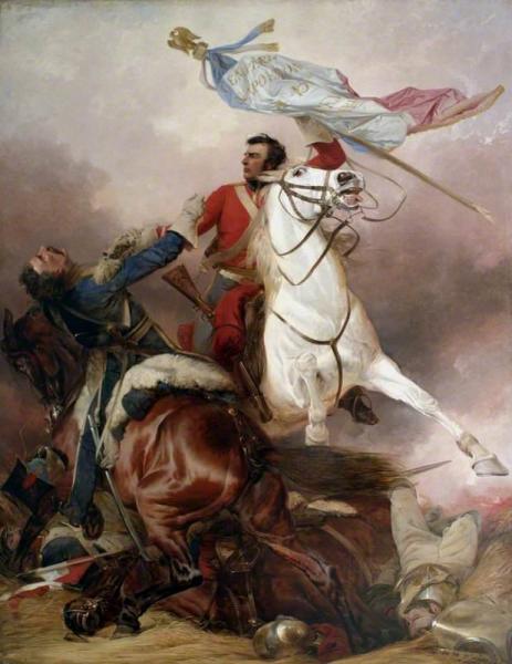 The Fight For The Standard, 1847 by Richard Ansdell