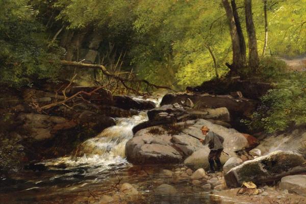 Fishing On The Greta,north Yorkshire by Richard Beavis