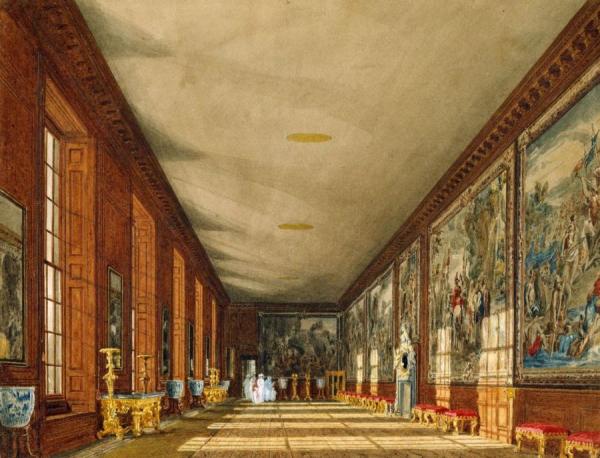 Richard Cattermole Hampton Court: The Queen's Gallery