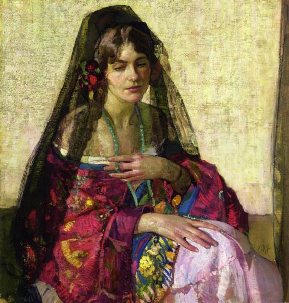 Black Mantilla by Richard Edward Miller