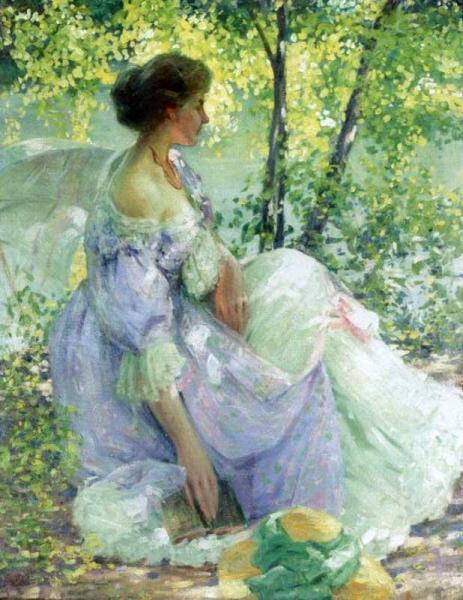 In The Garden by Richard Edward Miller