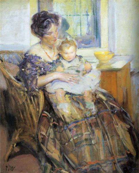 Mother And Child by Richard Edward Miller