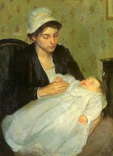 Mother And Child by Richard Edward Miller