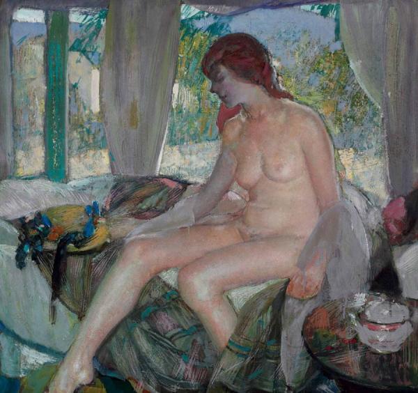 Nude In Interior by Richard Edward Miller
