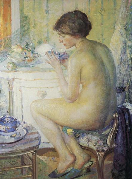 Woman In A Boudoir by Richard Edward Miller