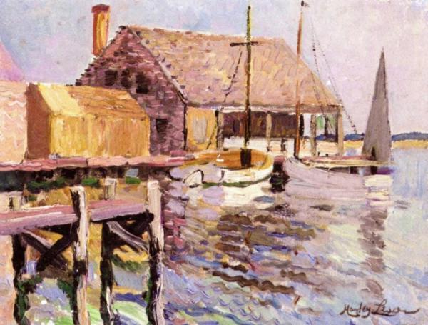 Boat House, Marblehead, Massachusetts by Richard Haley Lever