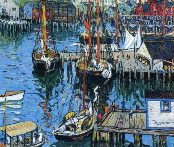 Fishing Port At Gloucester by Richard Haley Lever