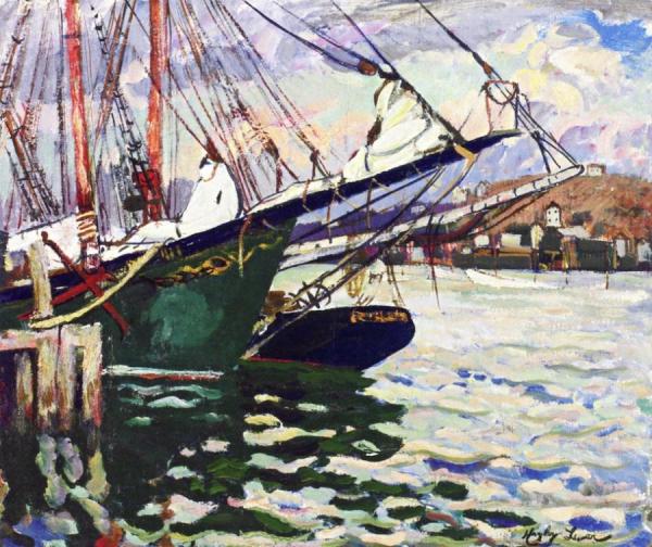 Gloucester Harbor by Richard Haley Lever
