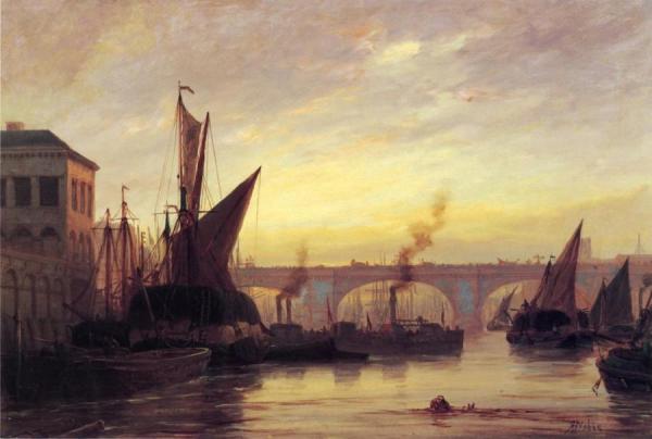 Shipping On The Thames by Richard Henry Nibbs