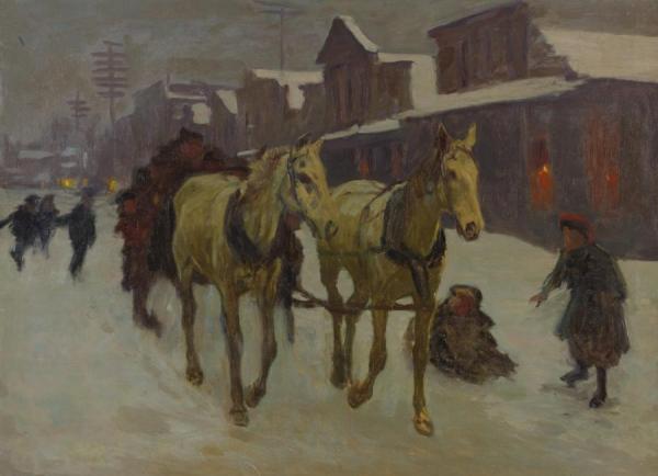 Passing Through Town On A Cold Winter's Night by Richard Lorenz