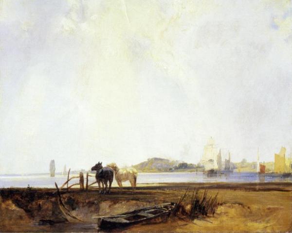 Richard Parkes Bonington Landscape Near Quilleboeuf