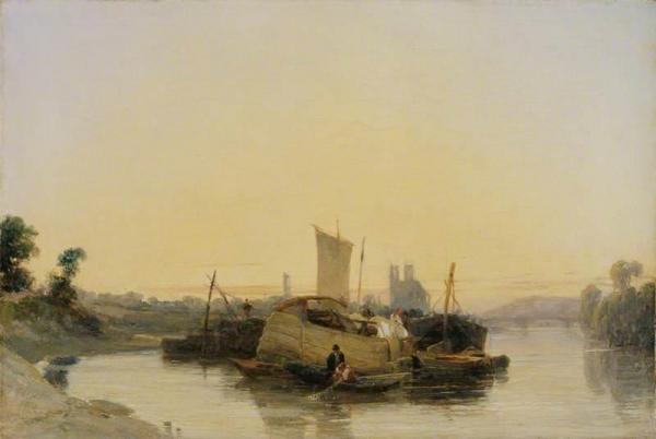 Richard Parkes Bonington On The Seine Near Mantes