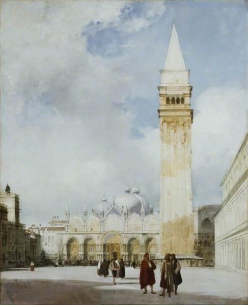 Richard Parkes Bonington Venice:  The Piazza San Marco