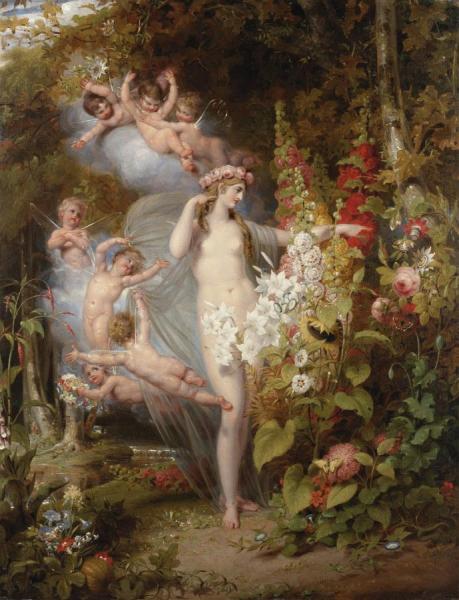 Flora Unveiled By Zephyrs by Richard Westall