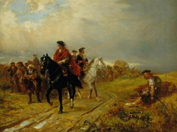 Highlanders On The March by Robert Alexander Hillingford