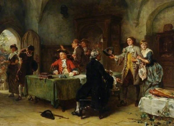 The Dunmow Flitch by Robert Alexander Hillingford Oil Painting Reproductions