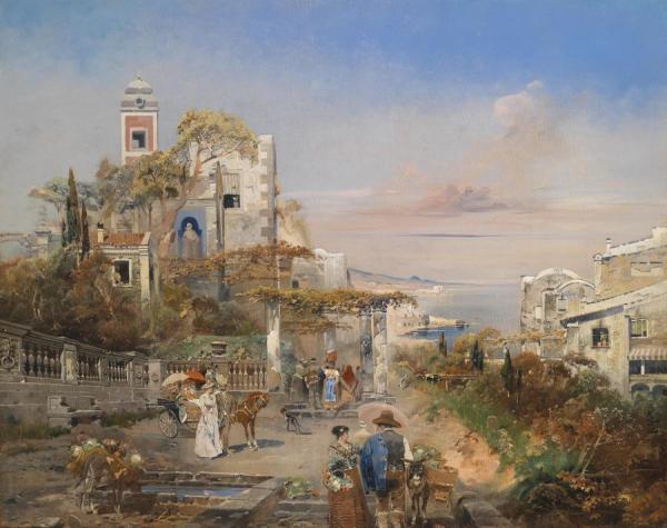 Robert Alott View Of The Bay Of Naples