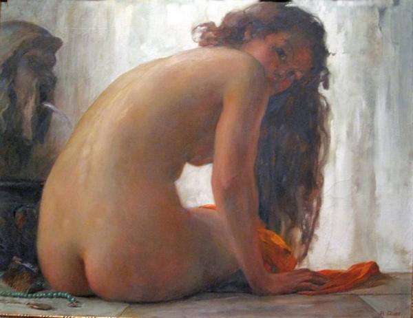 Seated Nude by Robert Auer