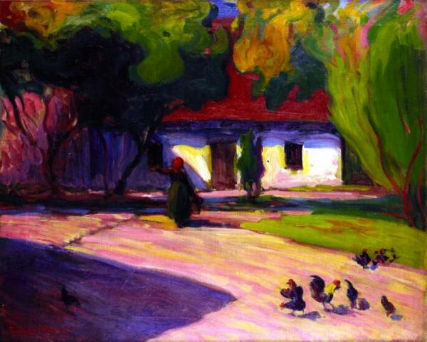 A Courtyard At Szeliwy by Robert Bevan