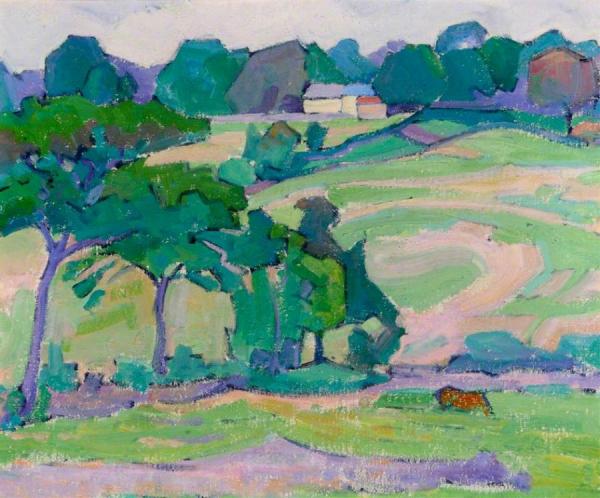 Farm Landscape by Robert Bevan Oil Painting Reproductions
