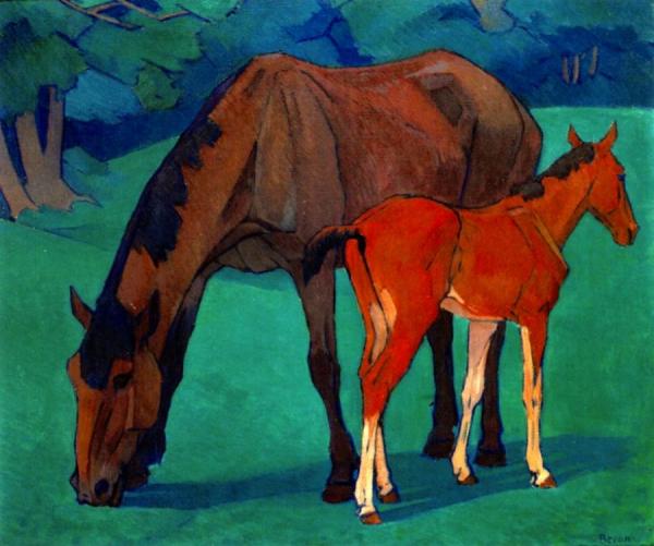 Mare And Foal by Robert Bevan