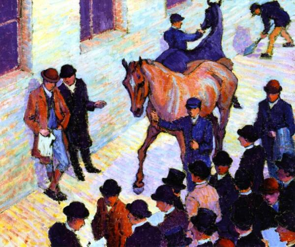 Sale At Tattersall's by Robert Bevan