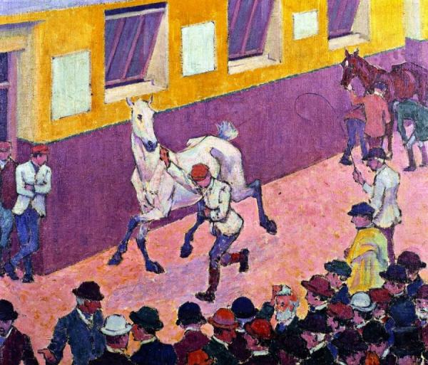 Showing The Paces, Aldridge's by Robert Bevan