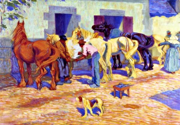 The Forge, Pont Aven by Robert Bevan