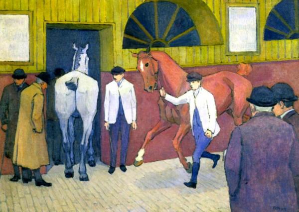 The Horse Mart (barbican No. 1) by Robert Bevan