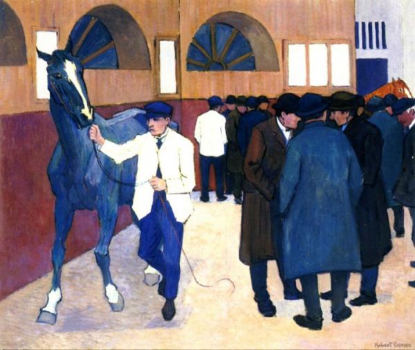 The Horse Mart (barbican No. 2) by Robert Bevan