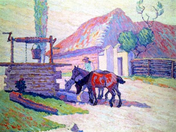 The Well At Mydlow, Poland No. 2 by Robert Bevan