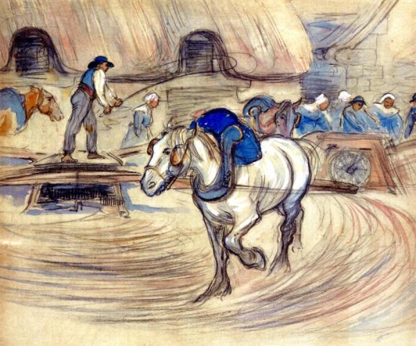 Threshing by Robert Bevan