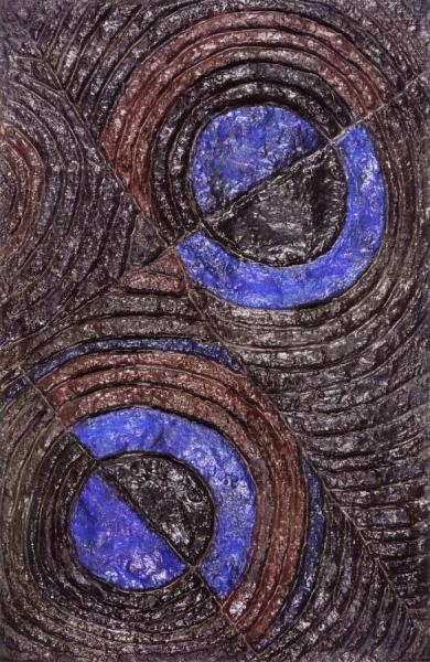 Relief Brown And Blue by Robert Delaunay