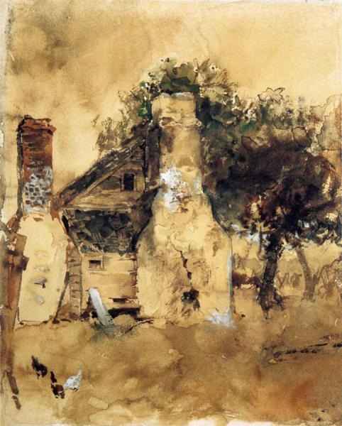 Old Powhatan Chimney by Robert Frederick Blum