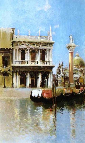 The Libreria, Venice by Robert Frederick Blum