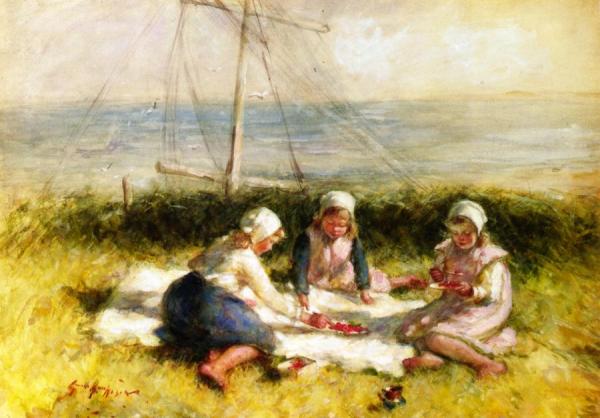Strawberries And Cream by Robert Gemmell Hutchison