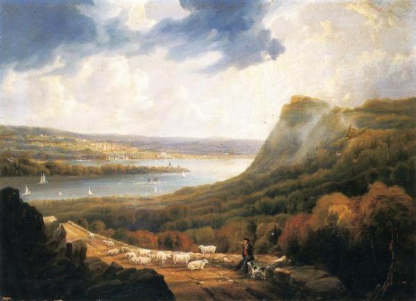 View Of The Hudson River Near West Point by Robert Havell Jr. Oil Painting Reproductions