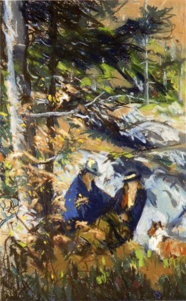 Among The Rocks, Monhegan Island, Maine by Robert Henri