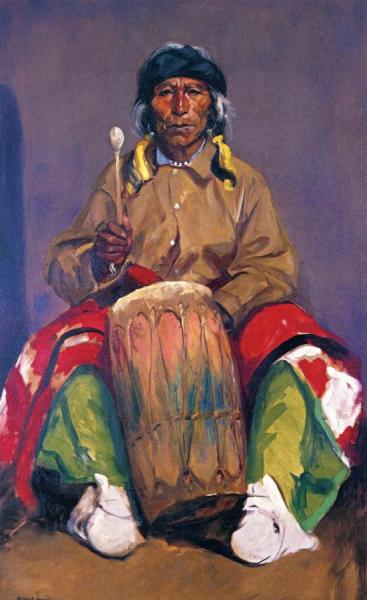 Deguito Roybal, San Ildefonso Pueblo by Robert Henri