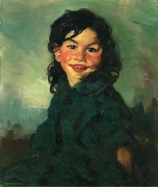 Laughing Gypsy Girl by Robert Henri