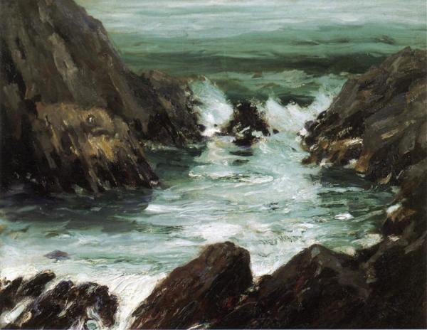 Marine With Rocks by Robert Henri