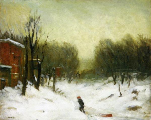 Seventh Avenue In The Snow by Robert Henri