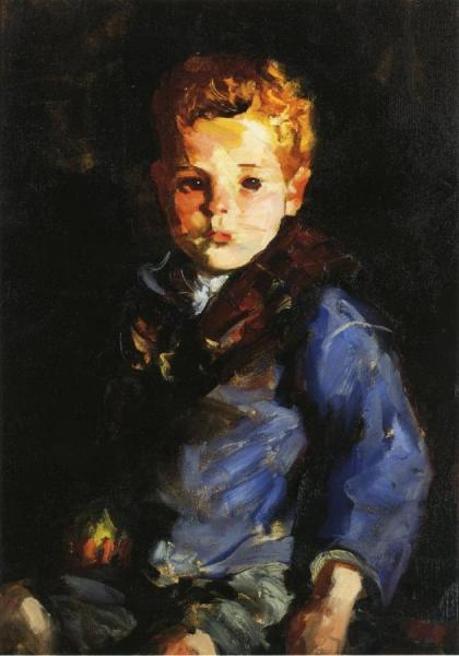 The Irish Boy In Blue Denim - Anthony Lavelle by Robert Henri