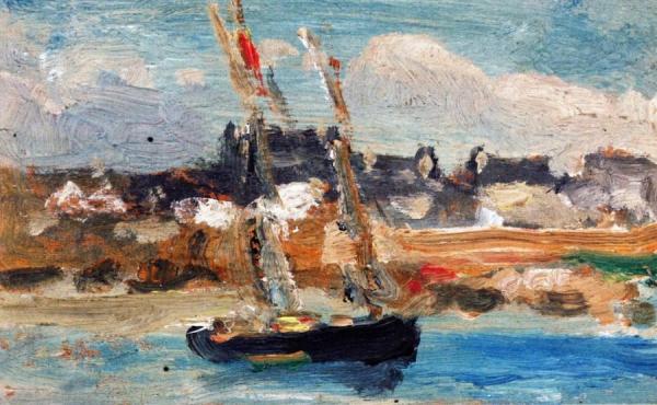Two Masted Schooner, Concarneau by Robert Henri