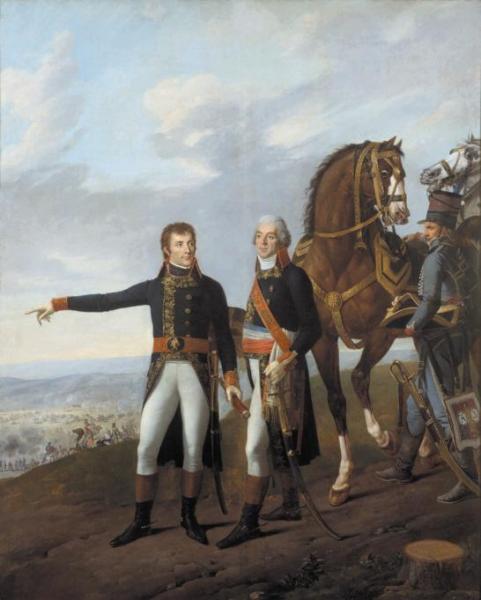 General Bonaparte And His Chief Of Staff Berthier At The Battle Of Marengo by Robert Lefevre