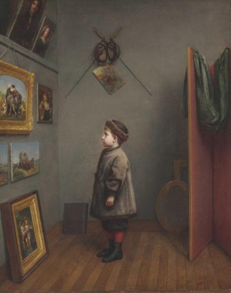 The Young Connoisseur by Robert M. Pratt Oil Painting Reproductions