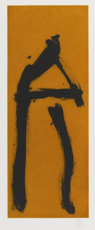 Black Gesture On Copper Ground by Robert Motherwell